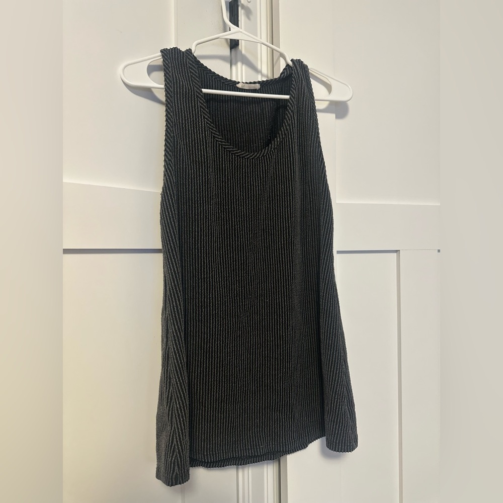 Chic Black ribbed Tank Top